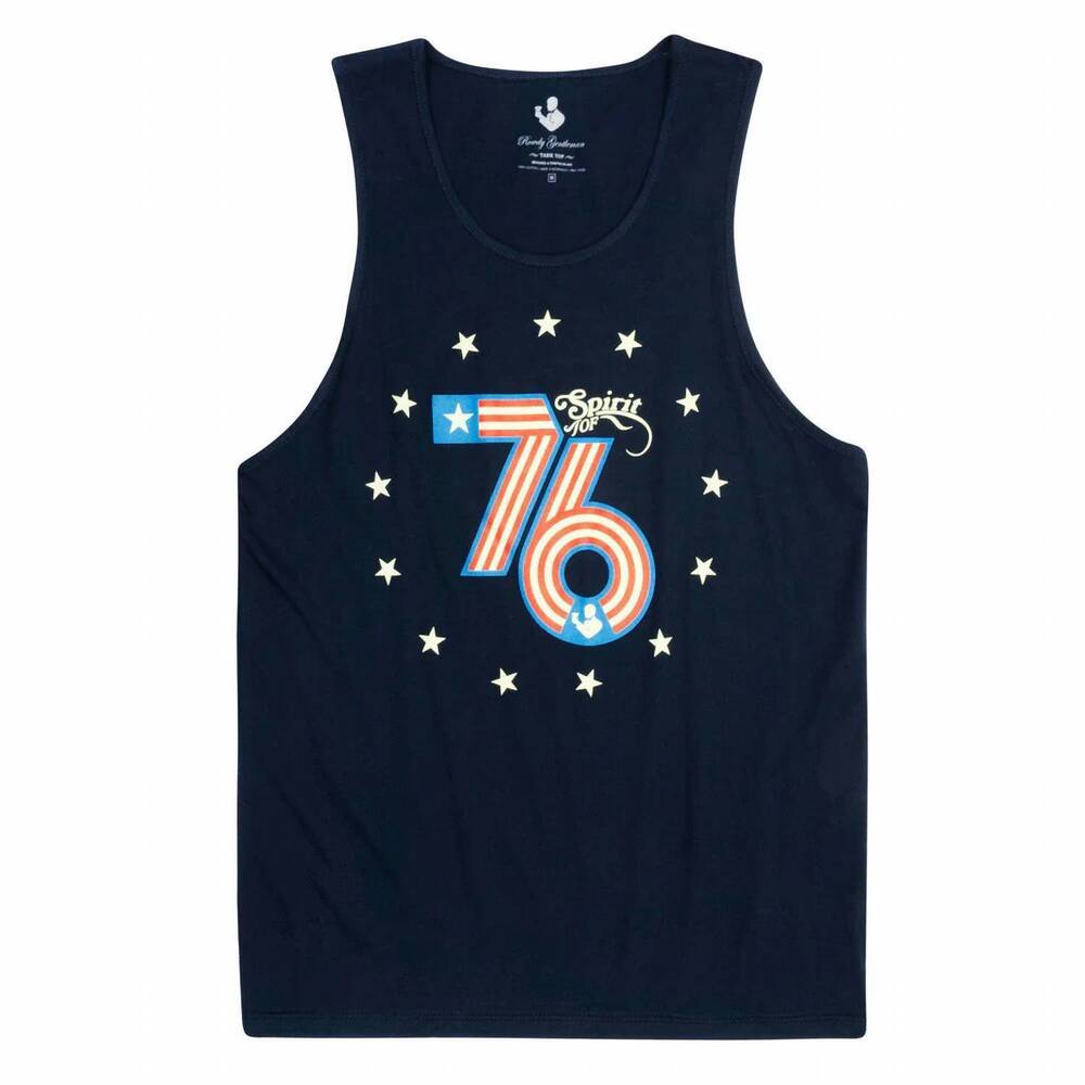 NEW ROWDY GENTLEMAN men's spirit of '76 tank top in blue